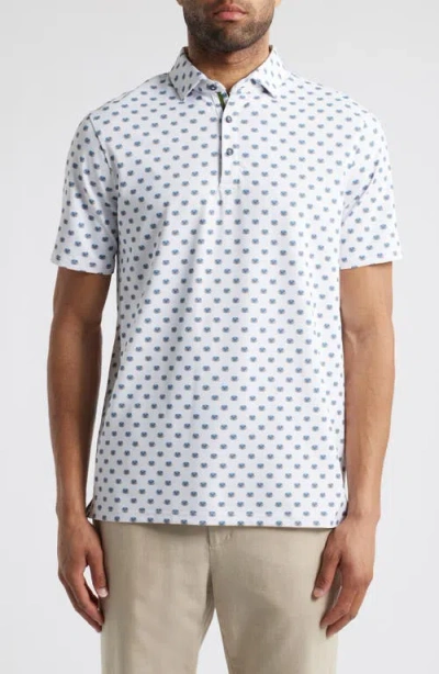 Stone Rose Pickleball Performance Jersey Polo In White