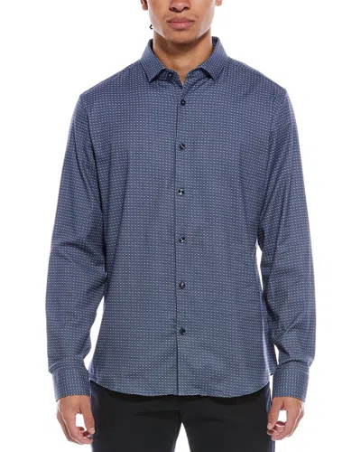 Stone Rose Stretch Print Shirt In Brown