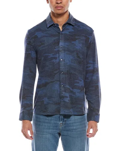 Stone Rose Technical Performance Fleece Shirt In Blue