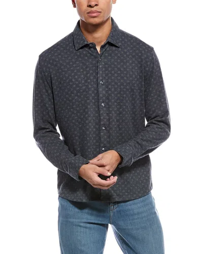 Stone Rose Technical Performance Fleece Shirt In Blue