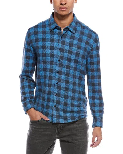 Stone Rose Technical Performance Fleece Shirt In Blue