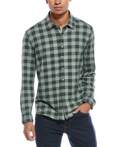 Stone Rose Technical Performance Fleece Shirt In Green