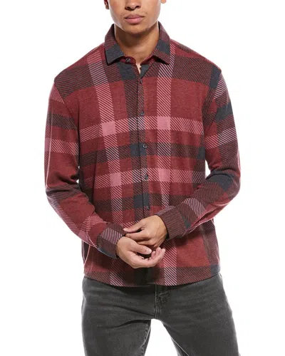 Stone Rose Technical Performance Fleece Shirt In Burgundy