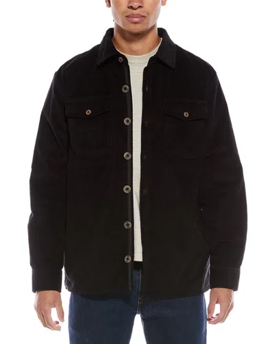 Stone Rose Washed Corduroy Overshirt In Brown