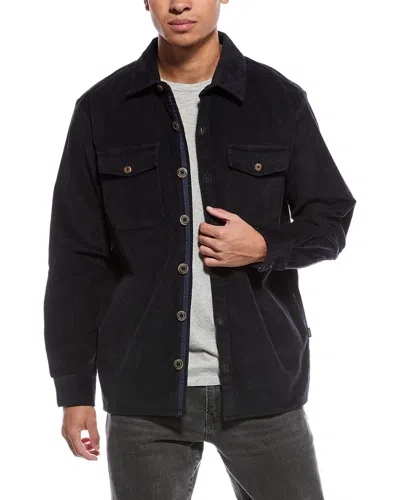 Stone Rose Washed Corduroy Overshirt In Blue