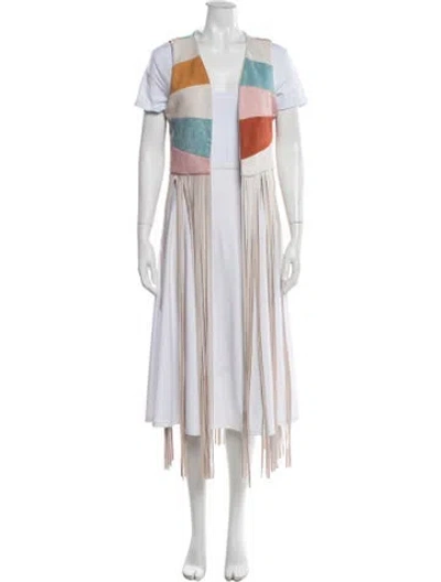 Pre-owned Stoned Immaculate Colorblock Pattern Vest In Multicolor