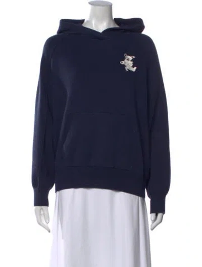 Pre-owned Stoned Immaculate Graphic Print Crew Neck Hoodie In Blue