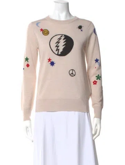 Pre-owned Stoned Immaculate Graphic Print Crew Neck Sweater In Pink