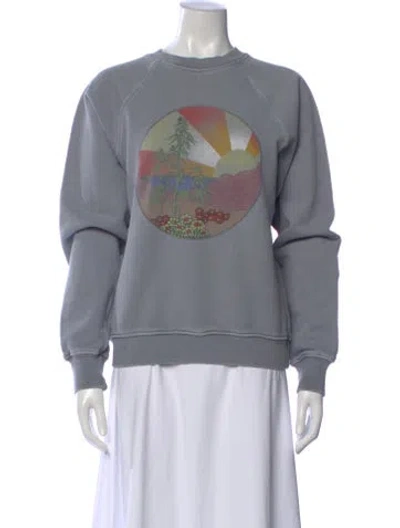 Pre-owned Stoned Immaculate Graphic Print Crew Neck Sweatshirt In Gray