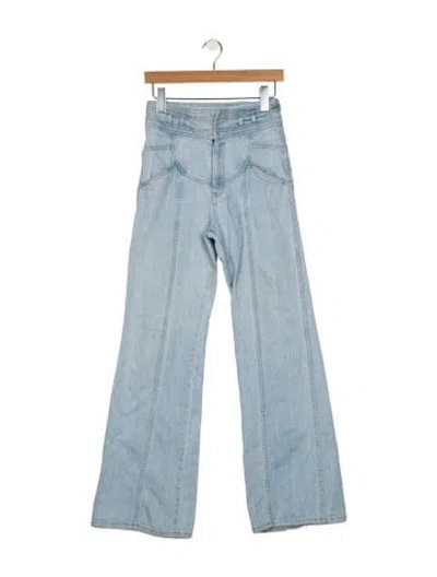 Pre-owned Stoned Immaculate High-rise Wide Leg Jeans In Blue