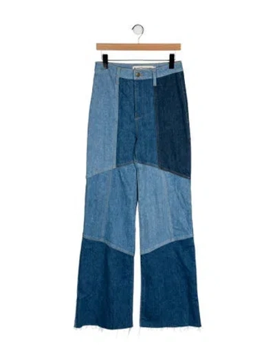 Pre-owned Stoned Immaculate High-rise Wide Leg Jeans In Blue