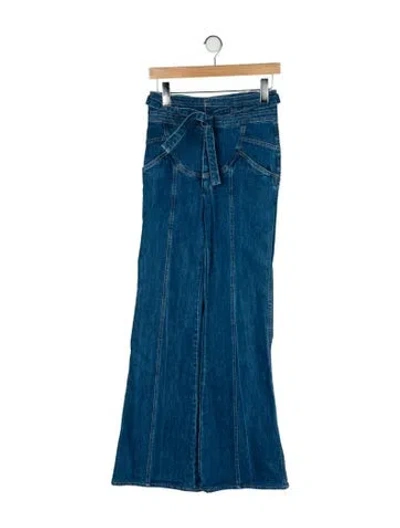 Pre-owned Stoned Immaculate High-rise Wide Leg Jeans In Blue