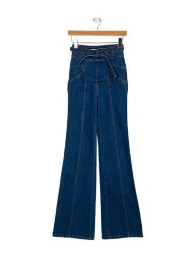 Pre-owned Stoned Immaculate High-rise Wide Leg Jeans In Blue