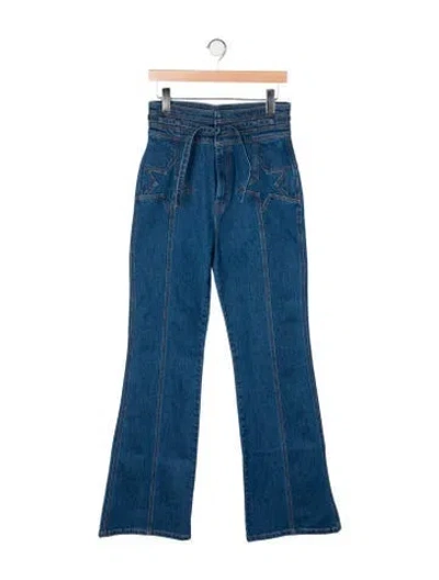 Pre-owned Stoned Immaculate High-rise Wide Leg Jeans In Blue