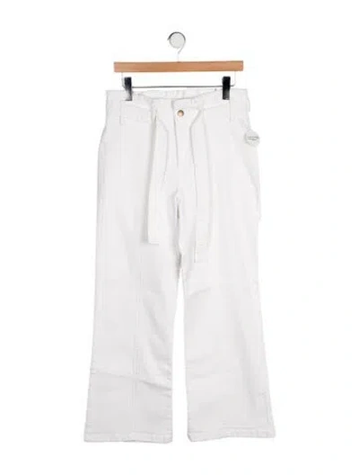Pre-owned Stoned Immaculate High-rise Wide Leg Jeans In White