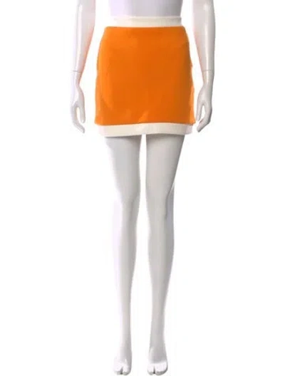 Pre-owned Stoned Immaculate Mini Skirt In Orange