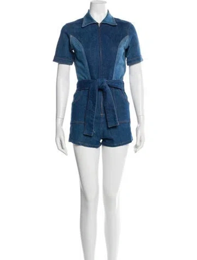 Pre-owned Stoned Immaculate Romper In Blue