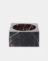 Stoned Marble Block Bowl In Black
