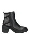 Stonefly Second Skin Woman Ankle Boots Black Size 6 Leather, Textile Fibers In Black