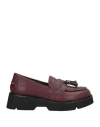 Stonefly Second Skin Woman Loafers Burgundy Size 6 Leather In Brown