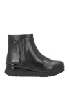 Stonefly Woman Ankle Boots Black Size 5 Leather, Textile Fibers In Black