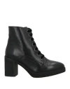 Stonefly Woman Ankle Boots Black Size 6.5 Leather In Black