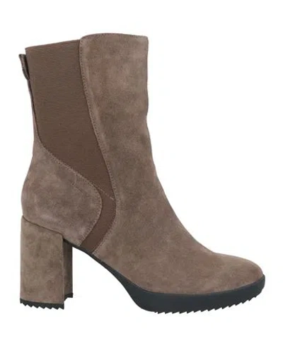 Stonefly Woman Ankle Boots Khaki Size 5 Leather, Elastic Fibres In Multi