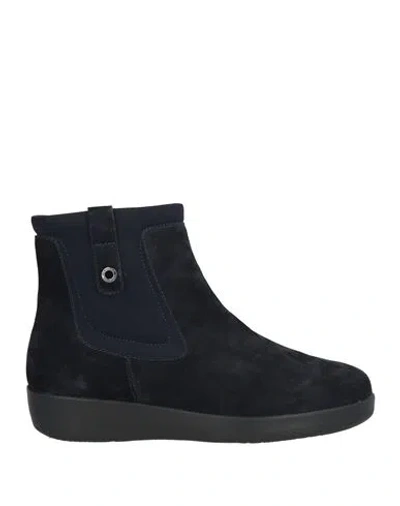 Stonefly Woman Ankle Boots Midnight Blue Size 6.5 Leather