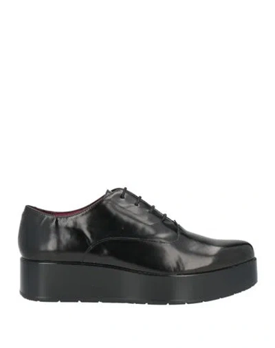 Stonefly Woman Lace-up Shoes Black Size 6.5 Leather