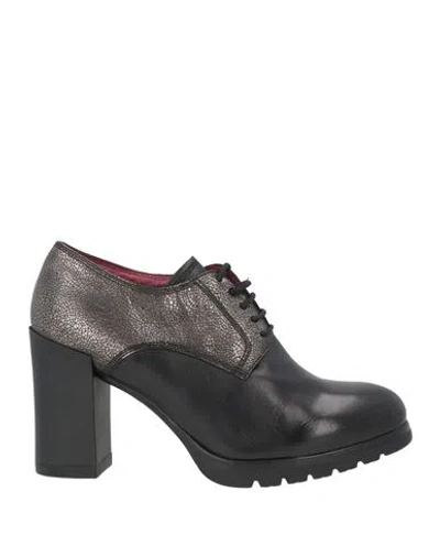 Stonefly Woman Lace-up Shoes Black Size 7 Leather