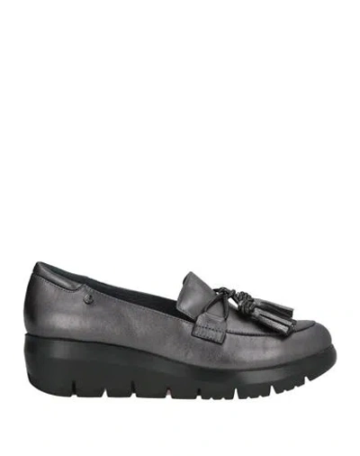 Stonefly Woman Loafers Charcoal Size 8 Synthetic Fibers In Black
