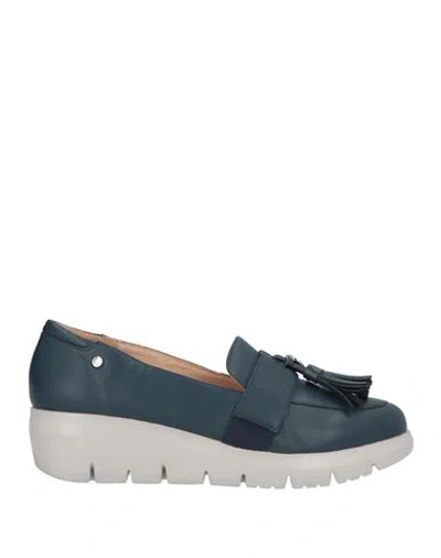 Stonefly Woman Loafers Midnight Blue Size 6 Leather, Synthetic Material In Multi