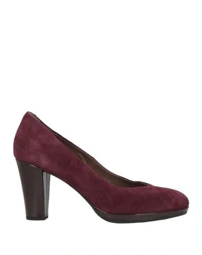 Stonefly Woman Pumps Burgundy Size 7 Goat Skin In Red