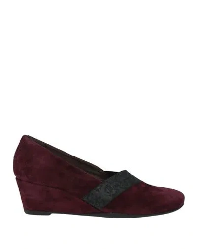 Stonefly Woman Pumps Burgundy Size 7 Leather In Red