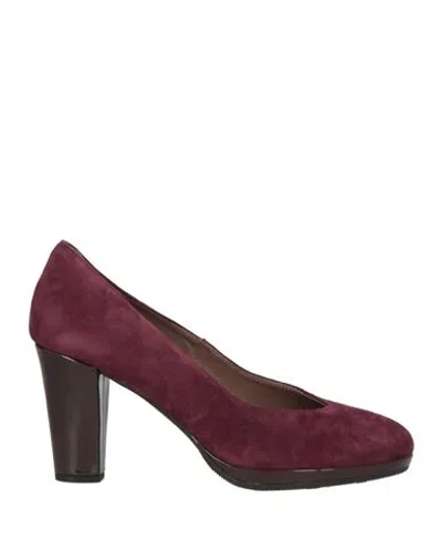 Stonefly Woman Pumps Garnet Size 8.5 Goat Skin In Red