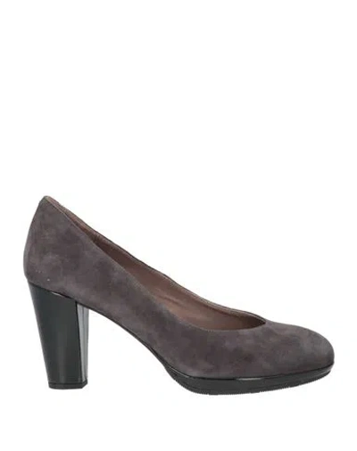 Stonefly Woman Pumps Grey Size 8.5 Goat Skin In Gray