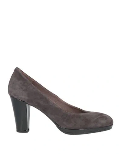 Stonefly Woman Pumps Taupe Size 8.5 Goat Skin In Gray