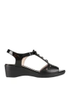 Stonefly Woman Sandals Black Size 6.5 Leather