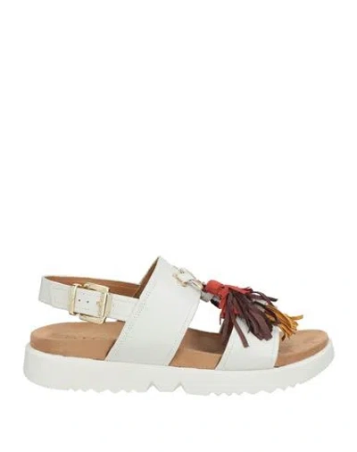 Stonefly Woman Sandals White Size 7 Leather