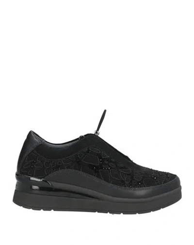Stonefly Woman Sneakers Black Size 9.5 Leather, Synthetisches Material