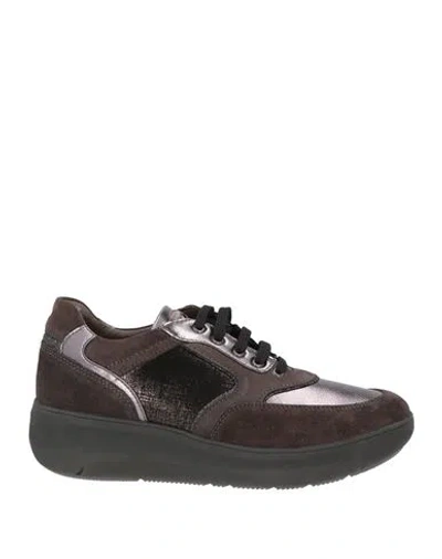 Stonefly Woman Sneakers Taupe Size 6.5 Leather In Brown