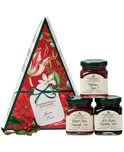 Stonewall Kitchen Holiday Jam Tree Gift Box, 3 Piece Set In No Color