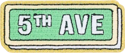 Stoney Clover Lane 5th Ave Sign Patch In Green