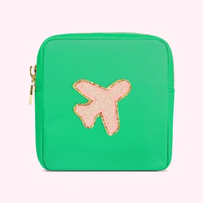 Stoney Clover Lane Airplane Mini Pouch In Metallic