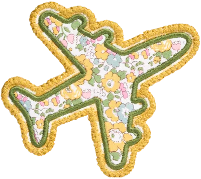 Stoney Clover Lane Airplane Patch Made With Liberty Fabric