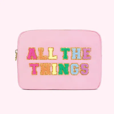 Stoney Clover Lane All The Things Large Pouch In Pink