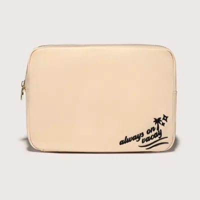 Stoney Clover Lane Always On Vacay Embroidered Large Pouch