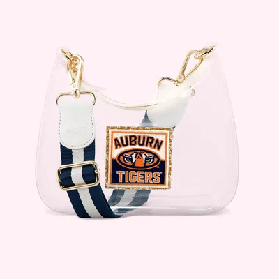 Stoney Clover Lane Auburn University Clear Curved Crossbody Bag In Transparent