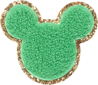 Stoney Clover Lane Avocado Disney Mickey Mouse Glitter Patch In Green