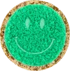 Stoney Clover Lane Avocado Glitter Varsity Smiley Face Patch